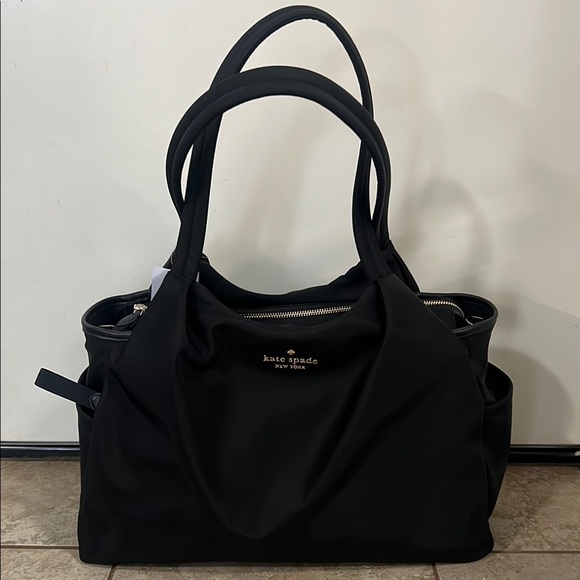 NEW Kate Spade Chelsea Baby Bag black Tote Sleek Minimalist Design - Picture 2 of 12